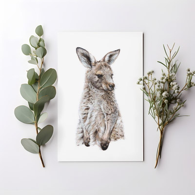 Kangaroo - Greeting Card